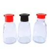 Fabricantes de botellas de vidrio suministran botella pequeña de vinagre de 160 ml doble tapa botella de vinagre de mesa salsa de soja botella de vidrio para condimentos de exportación