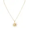 Amazon Tendência Venda Quente Nova Moda Liga Zinco Pingente Sol Estrela Corrente Fina Ajustável Colar Feminino