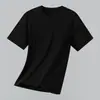 Camiseta Masculina de Algodão Puro Pesado Estilo Americano Manga Curta Oversized Gola Redonda Cor Sólida Tendência Top de Meia Manga 100% Algodão