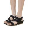 (Agotado, No se resurtirá) Q316-3 Estilo Europeo y Americano 2026 Sandalias de Playa Casuales Elásticas Simples de Cuña para Mujer