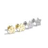 Daweiya Plata s925 Estilo Coreano Simple Uña para Hueso de la Oreja Distintivos Aretes de Cara Sonriente Moda Expresión Bolsa Tornillo Uña para Oreja