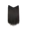 Peluca de mujer de cabello largo de una sola pieza, extensión de cabello largo y liso, simulación de cabello rizado con ondas grandes en forma de V, extensión de cabello invisible sin costuras