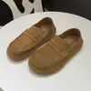 Sapatos Birkenstock casuais confortáveis, macios, respiráveis, de camurça, slip-on, leves, com sola grossa, que aumentam a altura, estilo vintage old money