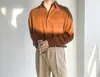 Camisa branca lisa, elegante e sofisticada, não amassa, para homens, com caimento fluido, estilo coreano, corte solto, manga longa, básica, casual e estilosa.