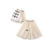 Mdd Infantil 2026 Verão Novo Estilo Meninas Elegante Estilo Floresta Conjunto Menina Pequena Colete Bordado Top e Saia