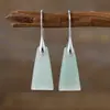 Pendientes colgantes geométricos bohemios transfronterizos, joyería popular de piedra natural al por mayor en Europa y América.