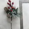 Accesorios de decoración personalizados de fábrica para Navidad y Año Nuevo, accesorios de boda, boda, bricolaje, flores de Navidad tridimensionales, frutos rojos