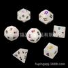 Fuente Transfronteriza Cristal Blanco Natural Poliedro Mesa Fichas de Juego Dragones y Dragones Z02 Set de Enchapado
