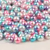 Fantasía Colorido ABS No Poroso 4-10mm Manicura Joyería de Perlas de Imitación Accesorios Cuentas Redondas Hecho a Mano DIY Material de Pegamento de Cristal
