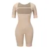 Traje de Talla Grande para Mujer Estilo Europeo y Americano con Cremallera Manga Corta Ajustado Levanta Vientre Levanta Cadera Traje Traje para Mujer