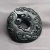 Colgante de Buda Guanyin de Jade Tinta Natural de la Fábrica Original, Colgante de Paisaje de Jade Verde Oscuro, Placa de Tigre de Jade de Piedra Medicinal, Venta al por Mayor