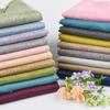 Fabricantes textiles venta al por mayor lino imitación lino tela impresión digital almohada manualidades bolsillo tela
