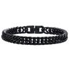 Nuevo Collar de Acero de Titanio Fresado por Cuatro Lados Tejido Doble Tendencia Hip-hop Combinable Simple Cubano Joyería de Acero Inoxidable Hebilla Pulsera