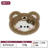 Etiqueta de Tecido Cabeça de Urso Fofa Mais Vendida Transfronteiriça Patch para Acessórios de Roupa Feitos à Mão DIY Patch Bordado Cartoon Patch com Furo