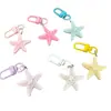 Lindo Llavero de Estrella de Mar Rosa 3D Dibujo Animado Femenino Colgante Versátil para Bolso Regalo para Mejores Amigas y Parejas