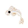 Broche de Animal Marino de Dibujos Animados de Comercio Electrónico Transfronterizo Koi Blanco y Negro Pez Tai Chi Accesorio para Bolsa Insignia de Metal