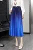 Falda plisada degradada de corte ajustado clásica versátil para mujer, primavera y verano, con caída, ajustada, que cubre la cadera, falda grande de carácter A, organza
