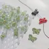 10*20mm Mariposa Dorada Vidrio Checo Accesorios para Joyería DIY Colgante de Mano Cuerda de Cuentas Decoración para Funda de Teléfono Móvil