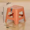 Taburete de plástico engrosado para uso doméstico, extra grueso, moderno y simple, apilable, estilo nórdico, silla cómoda y económica, taburete cuadrado alto