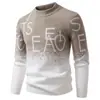 Amazon Comércio Exterior Novo Suéter Masculino Casual Gola Redonda Jacquard Pulôver Marca Tendência Moda Malha Solta para Homens