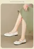 Zapatos Mary Jane cuadrados de estilo francés con una sola correa de hebilla para mujer, mocasines versátiles con lazo para primavera/verano/otoño 2026, zapatos de tacón bajo de un solo color