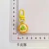 Llavero de Tarta de Huevo de Fruta 3D Adorno de Juguete de Comida para Hornear con Cuentas Perler Colgante para Mochila de Estudiante Colgante para Coche
