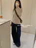 Camiseta Cómoda de Cuello Redondo AMOMI Otoño/Invierno para Mujer, Camiseta Básica Sencilla Amigable con la Piel, Top de Manga Larga de Alta Elasticidad