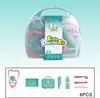 Casa de Juegos Educativa para Educación Infantil Transfronteriza, Set de Juguetes de Herramientas Médicas de Simulación, Caja de Almacenamiento para Juego de Roles, Escucha e Inyección