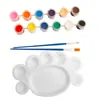 Tiras de Tinta Acrílica 12 Cores Kit com 6 Peças Boneco de Gesso DIY Pintura Grafite Colorir Dia das Crianças Tinta Acrílica Segura