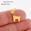 Accesorios de Joyería de Acero Inoxidable Transfronterizos Colgante Pulido Espejo Colgante de Animales DIY Mono Ardilla Jirafa Zorro