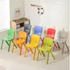 Sillas de plástico con respaldos ampliados y engrosados para estudiantes de primaria y secundaria, mesas y sillas para clases de entrenamiento infantil, sillas para uso doméstico de adultos con respaldos
