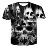 2024 comercio exterior Amazon deseo nuevo muñeco fantasma impreso en 3D camiseta de terror marca de moda para hombre camiseta de manga corta