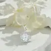 Collar de Corazón con Circonita de Plata S925 Joyería Transfronteriza para Mujer Colgante de Plata de Alta Gama para Mujer Collar de Perla de Plata de Ley Lujo Ligero