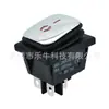 Interruptor de 4 pines y 2 posiciones ETL Certificación Americana KCD4 Acero Inoxidable Rojo Iluminado Impermeable Integrado 16A Alta Corriente