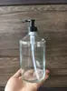 Nueva Botella de Vidrio de 500 ml con Hombro Inclinado y Cuello Alto Tipo Push para Champú, Botella para Cuidado, Botella para Desodorante, Loción Corporal para Baño