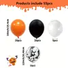 Set de 55 Globos Halloween Negro Naranja Decoración Fiesta Divertida Halloween Fiesta de Aniversario Cumpleaños