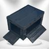 Caja de almacenamiento plegable de plástico caja de volteo grande con puerta caja de almacenamiento para coche caja de acabado plástico transparente 80L