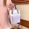 Bolsa de muñeca de algodón de 20 cm, versátil y linda, nueva bolsa transparente de un solo hombro cruzada para mujer, bolsa ita básica simple