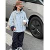 Ropa de Exterior para Niñas Primavera y Otoño 2025 Nuevo Estilo Trendy y Cool Ropa de Otoño para Niñas Mayores Tops con Capucha de Otoño