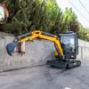 Mini Excavadora de Exportación Directa, Máquina para Excavar Zanjas de Ingeniería de Trituración de Carreteras, Excavadora Pequeña, Excavadora Multifuncional Agrícola de 18 Toneladas, Máquina Multifuncional para Mover Tierra de 30 Toneladas