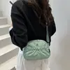 Mochila Coreana de Gama Alta Nueva Ligera Casual para Viaje Color Sólido Plisada Gran Capacidad para Estudiante Femenina Bolsa Escolar