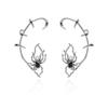 Diseño Colgante de Oreja de Araña Dulce Oscuro Cool Pendientes Punk Viento Frío Spice Girls Nicho de Alta Gama Clip para Hueso de Oreja con Poste para Oreja Pendientes