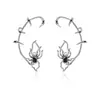 Diseño Cool de Araña Colgante para Oreja Dulce Oscura Clip para Hueso de la Oreja Sin Agujeros en las Orejas Pendientes de Chica Popular de Nicho Clip para Oreja Punk Frío