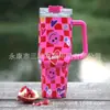 Nova caneca de carro de grande capacidade 40Oz, com alça fashion criativa, copo de água para carro, copo térmico de aço inoxidável com impressão 3D