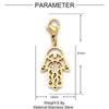 Palma OM sol titanio acero diy cierre de langosta colgante femenino tai chi atrapasueños collar pulsera acero inoxidable colgante
