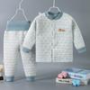 Conjunto de Ropa Interior Térmica de Tres Capas para Bebés y Niños Pequeños Cintura Alta Engrosada Ropa de Otoño para Niño y Niña Pantalones de Otoño Pijama de Otoño e Invierno para Bebé
