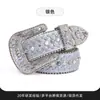 Cinto de Rebite de Strass de Diamante Completo Drip Punk Igual ao de Rappers de Hip-Hop Europeus e Americanos da Costa Oeste