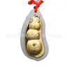Colgante de jade incrustado en oro 3D imitación calabaza blanca de Hotan, candado de longevidad Ruyi, frijol de bambú, hebilla de paz, colgante de jade