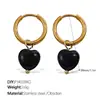 Pendientes Europeos y Americanos de Acero Inoxidable Nuevos Pendientes de Flor de Cuatro Hojas Elegantes Simples Versátiles Pendientes de Estrás de Gama Alta Joyería