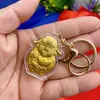 Lingote de Dibujos Animados de Lámina de Oro Imitación para Atraer Riqueza, Colgante del Dios de la Riqueza, Colgante de Cadena para Teléfono Móvil, Llavero, Accesorios de Bolsa para Coche al por Mayor